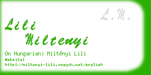 lili miltenyi business card
